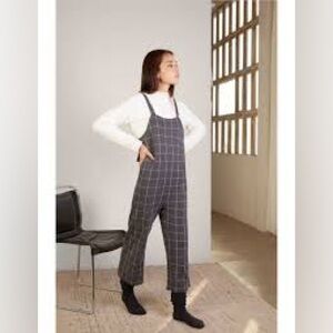 SHEIN Plaid Patterned Oversized Jumpsuit